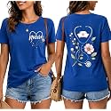 Nurse Shirts for Women Boho Floral Nurse Life T Shirt