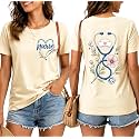 Nurse Shirts for Women Boho Floral Nurse Life T Shirt