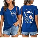 Nurse Shirts for Women Boho Floral Nurse Life T Shirt