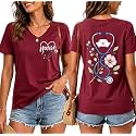Nurse Shirts for Women Boho Floral Nurse Life T Shirt