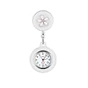 Nurse Watch, Retractable Lapel Watch with Quartz Movement, Sunflower Design, Yellow Dial and Band, White Case, Unisex-Adults, WATCH