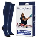 Nurse Yard Compression Socks for Nurses - Women &amp; Men - 20-30mmHg Graduated Compression, For Medical Staff, Athletes - 1 Pair