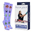 Nurse Yard Compression Socks for Nurses - Women &amp; Men - 20-30mmHg Graduated Compression, For Medical Staff, Athletes - 1 Pair