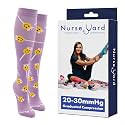 Nurse Yard Compression Socks for Nurses - Women &amp; Men - 20-30mmHg Graduated Compression, For Medical Staff, Athletes - 1 Pair