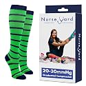 Nurse Yard Compression Socks for Nurses - Women &amp; Men - 20-30mmHg Graduated Compression, For Medical Staff, Athletes - 1 Pair