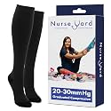 Nurse Yard Compression Socks for Nurses - Women &amp; Men - 20-30mmHg Graduated Compression, For Medical Staff, Athletes - 1 Pair