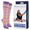 Nurse Yard Compression Socks for Nurses - Women &amp; Men - 20-30mmHg Graduated Compression, For Medical Staff, Athletes - 1 Pair