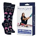 Nurse Yard Compression Socks for Nurses - Women &amp; Men - 20-30mmHg Graduated Compression, For Medical Staff, Athletes - 1 Pair