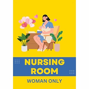 nursing room women only sign sticker 29 x 20 cm  peel amp stick sign board with pre-drilled holes  wall mount for hospitals offices clinics amp public places  pack of 1 feeding room a4 - medium - 1 piece