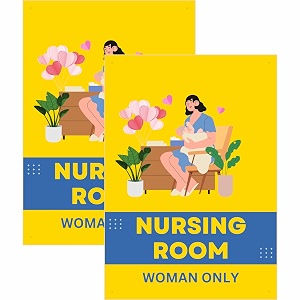 nursing room women only sign sticker board 205 x 145 cm  peel amp stick or screw fix  pre-made holes  pack of 2 feeding room medium -205 x 145 cm