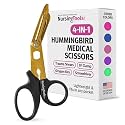 Nursing Tools Hummingbird 4-in-1 Medical Scissors – Multi-Tool Nurse Shears with Oxygen Key, IV Clamp & Screwdriver, Stainless Steel Nursing Tools Scissors (Black)
