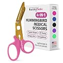Nursing Tools Hummingbird 4-in-1 Trauma Shears – Compact Medical Scissors for Nurses, Stainless Steel Pocket EMT Shears with Oxygen Key &amp; IV Clamp (Hibiscus Pink)