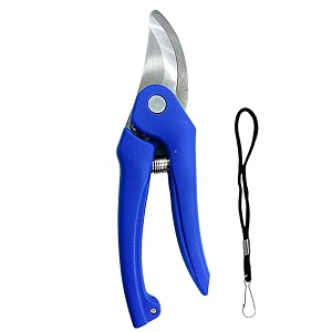 nurturing green garden pruner blue steel blades ergonomic handle