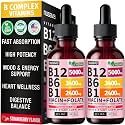 NUSAVA Vitamin B12 5000mcg with B6 & B1 Liquid Drops, Strawberry, Pack of 2