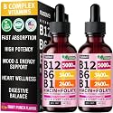NUSAVA Vitamin B12 5000mcg with B6 & B1 Liquid Drops Fruit Punch, Pack of 2