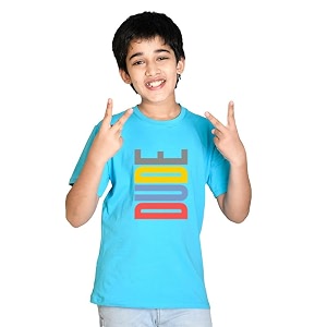 Nusyl Boys Dude Text Printed Half Sleeve