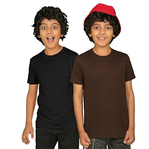 Nusyl Boys Half Sleeves Solid T-Shirt for