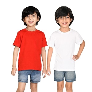 Nusyl Boys Half Sleeves Solid T-Shirt for