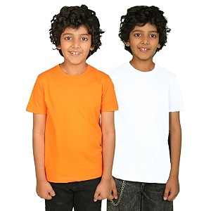 Nusyl Boys Half Sleeves Solid T-Shirt for