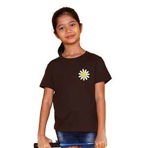 Nusyl Girls Half Sleeves T-Shirt for Kids