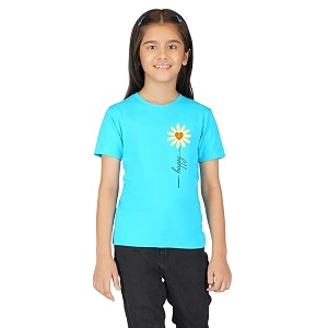 Nusyl Girls Half Sleeves T-Shirt for Kids
