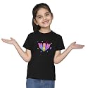 Nusyl Girls Half Sleeves Wow Printed T-Shirt