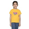 Nusyl Girls Half Sleeves Wow Printed T-Shirt