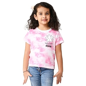 Nusyl Girls Star Printed tie dye