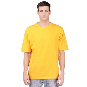 Nusyl Men Solid Oversized t-Shirt - NUMCOTSH0001