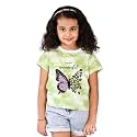 Nusyl Sky Blue Butterfly Printed Round Neck