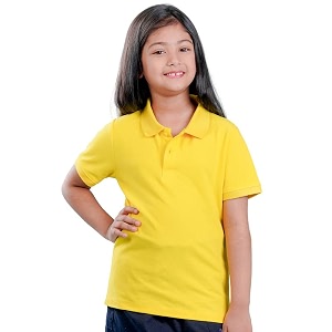 nusyl solid polo t-shirt for girls  regular fit  polo collar amp buttoned t-shirt - bubblegum pink