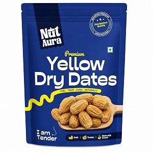 nut aura 800 gms yellow dry dates  natural energy booster  sukha kharek traditional snack  rich in iron amp natural sugars  ideal for snacking ayurvedic use