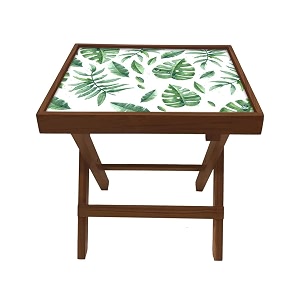 Nutcase Designer Teak Wood Side Table Folding