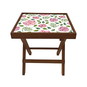 Nutcase Designer Teak Wood Side Table Folding