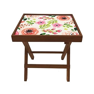 Nutcase Designer Teak Wood Side Table Folding