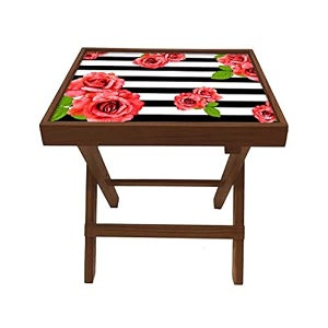 Nutcase Designer Teak Wood Side Table Folding