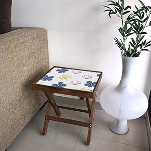 Nutcase Designer Teak Wood Side Table Folding
