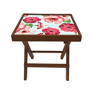 Nutcase Designer Teak Wood Side Table Folding