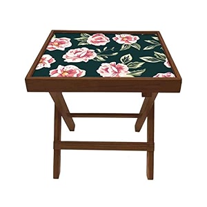 Nutcase Designer Teak Wood Side Table Folding