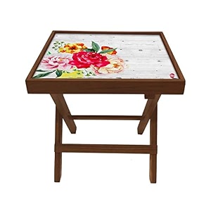 Nutcase Designer Teak Wood Side Table Folding