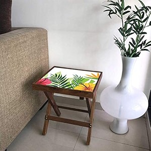 Nutcase Designer Teak Wood Side Table Folding