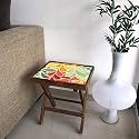 Nutcase Designer Teak Wood Side Table Folding