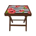 Nutcase Designer Teak Wood Side Table Folding