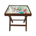 Nutcase Designer Teak Wood Side Table Folding