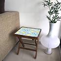 Nutcase Designer Teak Wood Side Table Folding Wooden Bedside Kids Baby Nursery Furniture - Fun and Games - Baby Unicorn