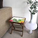 Nutcase Designer Teak Wood Side Table Folding