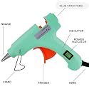 NUTEN 20 Watt 7Mm Hot Melt Glue Gun With On Off Switch And Led Indicator Free 5 Glue Sticks (Sky Blue 5 Pcs)