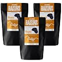 Nutify Black Raisins (Seedless) | Kali Kishmish, Kali Draksh, Dry Fruits | Sweet Fruity Taste and Soft Chewy Texture | Antioxidant-Rich | Low-Fat Snack | Immunity Booster (Pack of 3 x 200 g)
