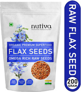 nutiva certified flax seeds for weight loss with omega 3 zinc and fiber alsilinseed raw super seeds brown flax seeds 200 g