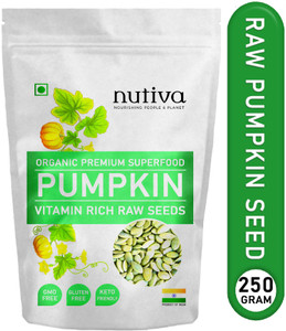 nutiva pumpkin seeds - protein and fiber rich superfood 250-gram raw super seeds pumpkin seeds 250 g
